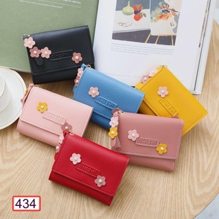 Ví Ngẵn Nữ Cầm Tay 2 Bông Hoa Cúc Easter Star 434 Siêu Dễ Thương - Hazo