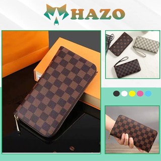 Ví Dài Nữ Cầm Tay Gd Và Hoa Và Caro Khóa Kéo V281B Sang Chảnh Cực Hot - Hazo