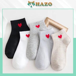 Tất Vớ Mang Giày Nữ Cổ Trụ Trái Tim P200 Siêu Dễ Thương - Hazo