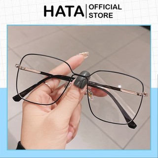 Gọng Kính Cận Kim Loại Mảnh Form Vuông Phong Cách Hàn Quốc