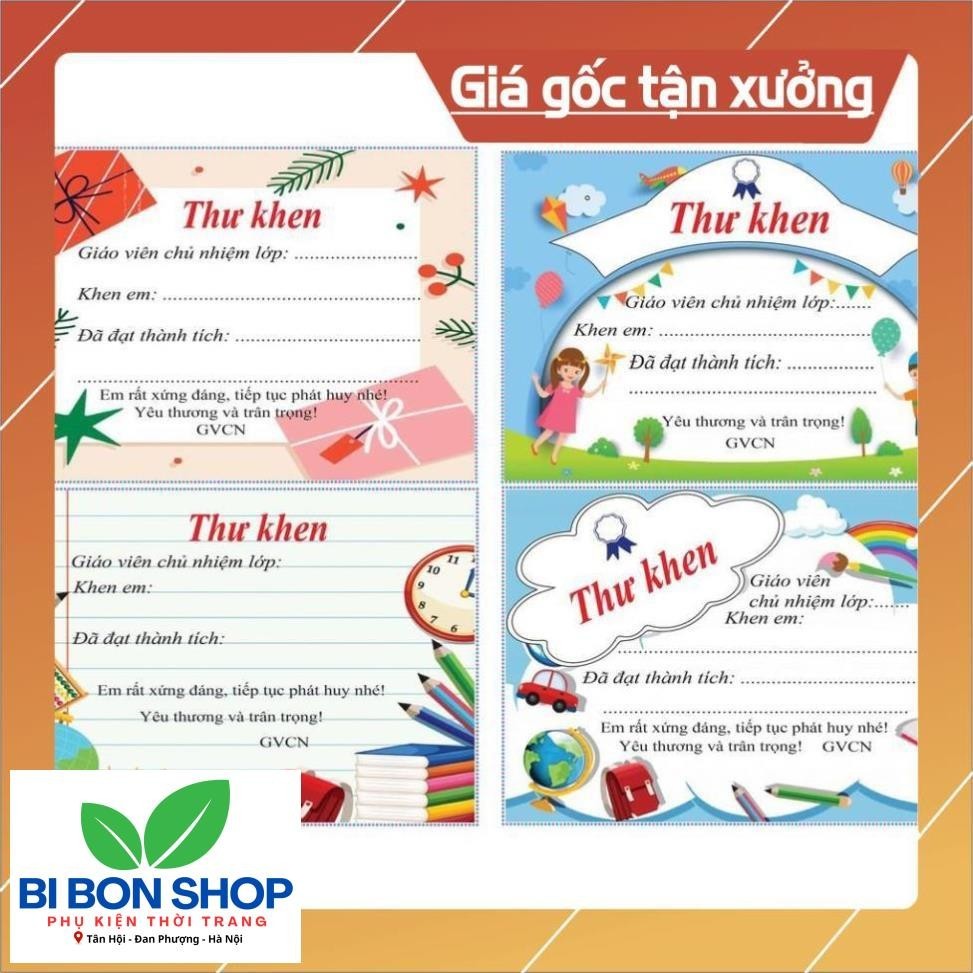 * Siêu rẻ * Thư khen A5 (100 tờ/set) (BI BON SHOP)