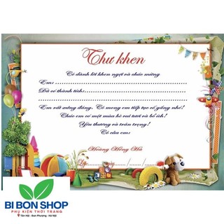 * Siêu rẻ * Thư khen A5 (100 tờ/set) (BI BON SHOP)