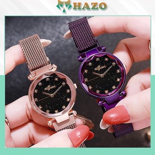 Đồng Hồ Nữ Dây Nam Châm Lụa Modiya Mo1 Siêu Sang Chảnh Cực Đẹp - Hazo