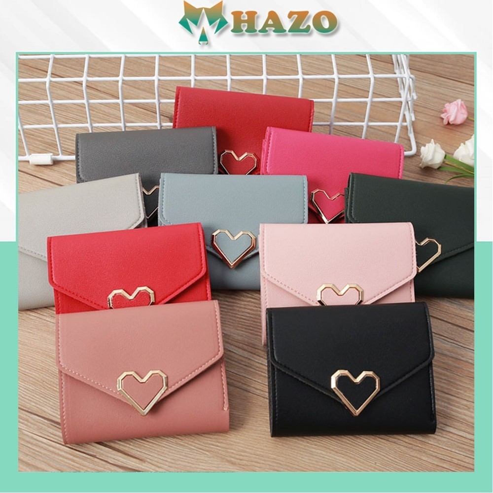 Ví Nữ Cầm Tay Mini Forever Young Girl Nút Bấm Tim V132 Cách Điệu Trẻ Trung - Hazo