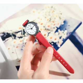 [Siêu Hot] Đồng Hồ Nữ Dây Da Quartz Mặt Tròn Nhiều Màu Ms177 Cực Đẹp - Hazo