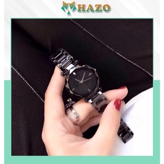 [Siêu Đẹp]Đồng Hồ Nữ Dây Kim Loại Mặt 3D Geneva Kim Cương Thời Trang Cực Đẹp - Hazo