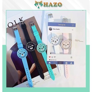[Giá Sỉ] Đồng Hồ Nam Nữ Dây Silicon Tuổi Teen Mặt Gấu Siêu Đẹp Nhiều Màu - Hazo
