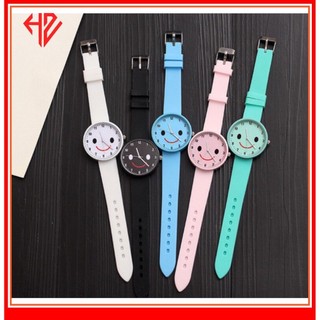 [Giá Sỉ] Đồng Hồ Nam Nữ Dây Silicon Tuổi Teen Smile Siêu Đẹp Nhiều Màu - Hazo