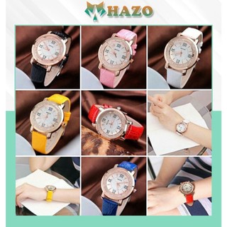 Đồng Hồ Nữ Dây Da Shdhd Hạt Xoay Kim Cương Cực Đẹp - Hazo