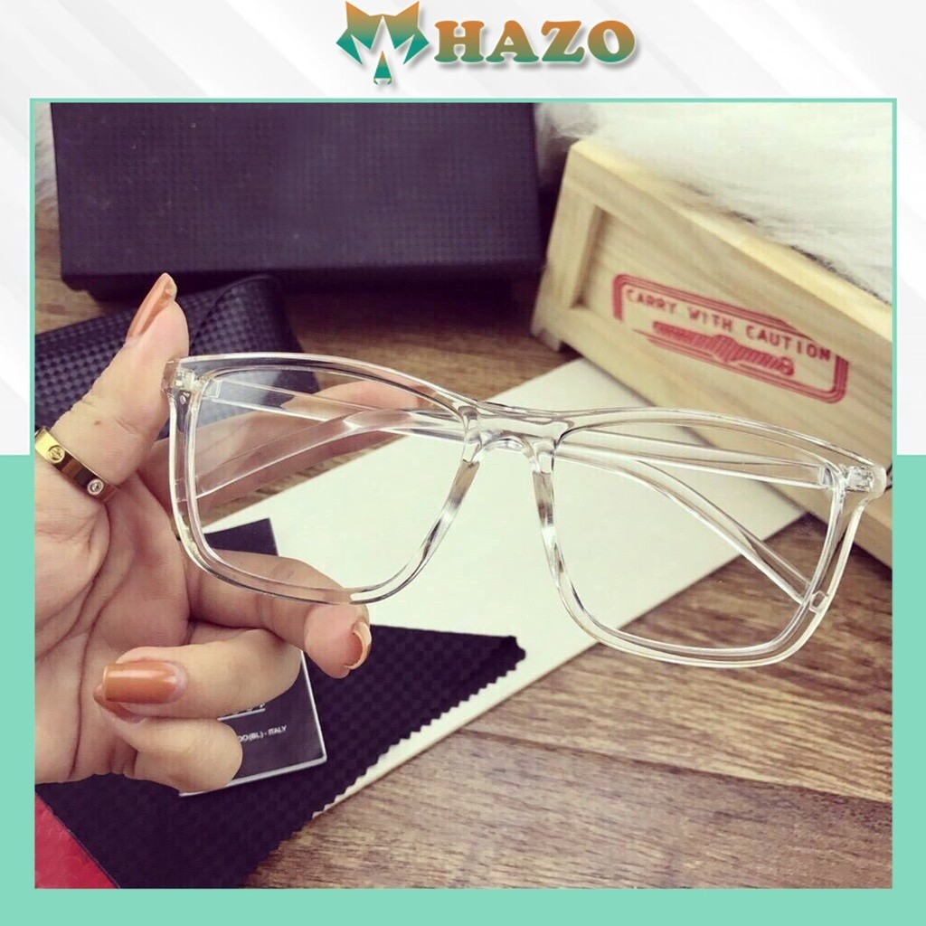 Mắt Kính Gọng Cận Trong Suốt Hot Trend Thời Trang Phong Cách Hàn Quốc - Hazo