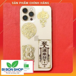 *RẺ* Bộ 4 Linh Phù Tài Lộc Thần Tài giữ của + T.iền Vô + Chuyển Vận + Thu Hồi Nợ dán điện thoại , laptop (BI BON SHOP)