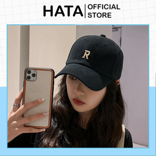 Mũ Nón Lưỡi Trai Thêu Chữ R Chất Nhung Phong Cách Cool Ngầu - Hata24h