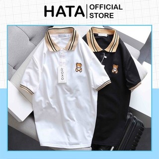 Áo Thun Nam Nữ Cổ Bẻ Polo Chất Liệu Cao Cấp Ngực Thêu Gấu 228 Phong Cách Trẻ Trung Siêu Thấm Hút Mồ Hôi - Hata24h