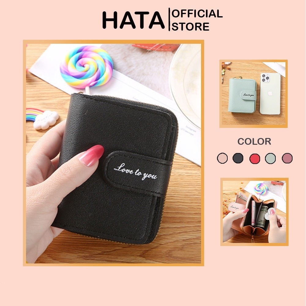 Ví Nữ Mini Cầm Tay Đựng Tiền Thẻ 449 Love To You Nhỏ Gọn Bỏ Túi Cực Xinh - Hata24h