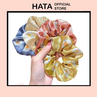 Buộc tóc - cột tóc hoa cúc vải trơn 310 thời trang hot trend - hata24h