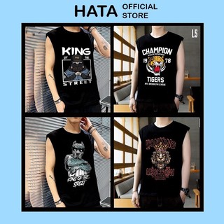 Áo Ba Lỗ Thể Thao Tanktop Vải Thun Lạnh Thoáng Mát Form rộng 250 In Hình King Man Cực Đẹp - Hata24h