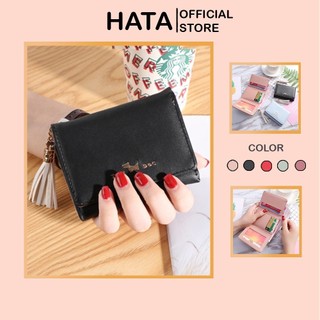 Ví Ngắn Nữ Mini Kiểu Dáng Gập Ba Nhỏ Gọn Thời Trang - Hata24h