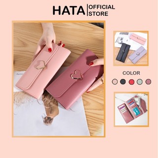 Bóp Ví Dài Nữ Nút Bấm Tim V196 Thời Trang Cực Hot - Hata24h