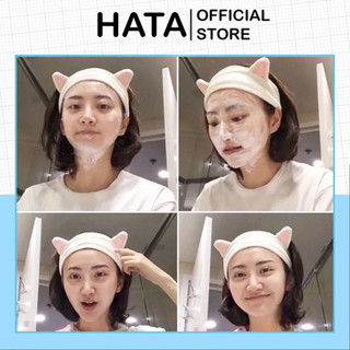 Băng Đô Tai Mèo Vải Nhung - Giúp Rửa Mặt Tẩy Trang - Hata24h