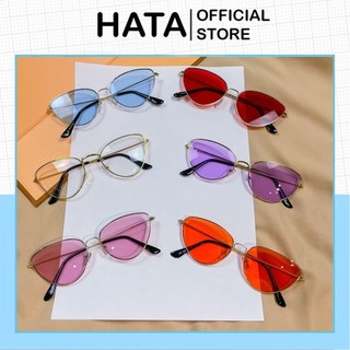 Mắt kính thời trang form xếch mắt mèo nhiều màu hot trend - hata24h