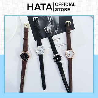 ĐỒNG HỒ NỮ MSTIANQ KOREA DÂY DA MẶT TRÒN THỜI TRANG NHỎ XINH - Hata24h