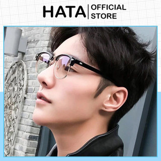Mắt Kính Unisex Nam nữ form Tròn nửa gọng Phong Cách Hàn Quốc - Hata24h