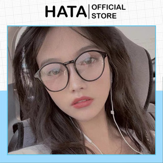 Kính Cận tròng 0 Độ Thời Trang Nam Nữ Form Tròn Dễ Thương - Hata24h