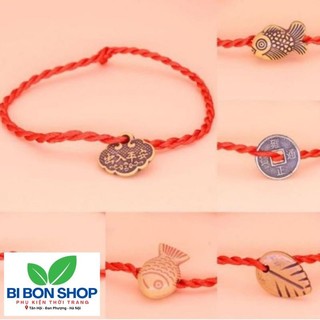[SALE GIÁ XƯỞNG] {Sale 1k - Chọn mẫu] Vòng tay chỉ đỏ may mắn nhiều hình dễ thương vòng tay gỗ lục lạc đồng xu