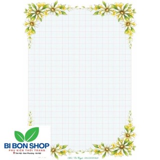 Mẫu giấy hoa luyện viết chữ đẹp m1-m12
