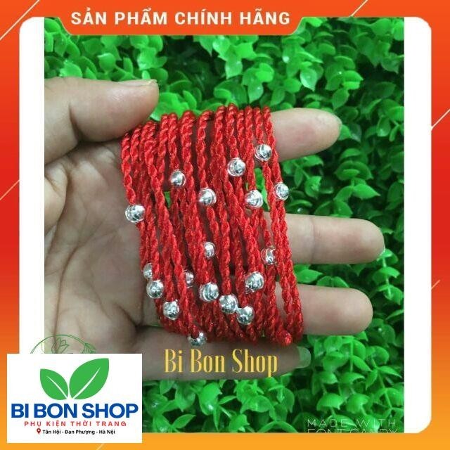 Sỉ 50 dây may mắn bi bạc