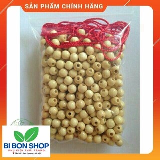 MỘT GÓI 100 HẠT GỖ XÂU VÒNG DÂU SIZE 6 LI