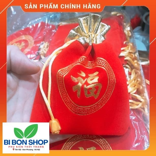 *Sieu re* 10 TÚI GẤM NHUNG ĐỎ LOẠI HÀNG ĐẶT SIZE 10*12
