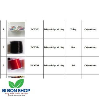 Cuộn dây cước lụa xâu vòng 60m / cuộn ( Quý khách xem kỹ mô tả để chọn màu phù hợp)
