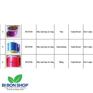 Cuộn dây cước lụa xâu vòng 60m / cuộn ( Quý khách xem kỹ mô tả để chọn màu phù hợp)