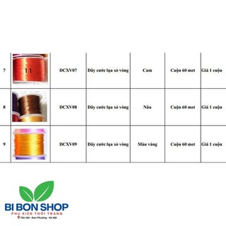 Cuộn dây cước lụa xâu vòng 60m / cuộn ( Quý khách xem kỹ mô tả để chọn màu phù hợp)