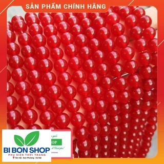 *HOT* Phụ kiện trang sức (DIY) - Đá bán quý tự nhiên 8mm Chalcedony - Nhóm mệnh HỎA