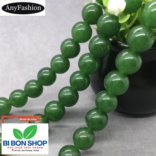 *hot* Chuỗi Hạt Đá Xanh Lá Tự Nhiên 4-12mm Dùng Làm Trang Sức Thủ Công
