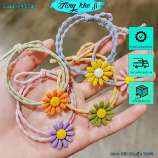 Dây buộc tóc hoa cúc🌏free ship🌎 thun cột tóc hoa cúc