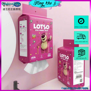 Giấy Gấu Dâu - Khăn lau đa năng gấu dâu LOSTO túi 200 khăn mềm mại êm ái an toàn cho da nhạy cảm B52