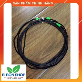 FREESHIP * Dây da đeo cổ chốt bạc *