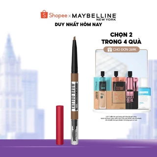 Chì Kẻ Mày 36H Lâu Trôi, Kháng Nước, Dễ Kẻ, Chuẩn Màu Tattoo Brow Maybelline New York Pigmented Pencil 0.25g