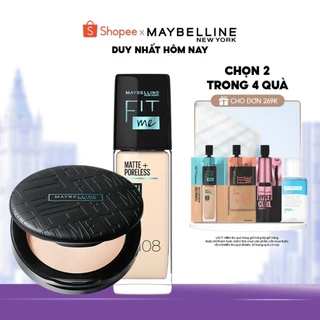 [Bộ trang điểm] Kem Nền Mịn Nhẹ Kiềm Dầu Fit Me 30ml và Phấn Phủ Kiềm Dầu Chống Nắng 16H Fit Me Maybelline New York 6g