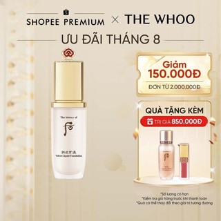 Kem nền nhung lì bền màu 24h The history of Whoo Gongjinhyang Mi Velvet Liquid Foundation 40ml