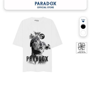 [DUY NHẤT 17-24.8 VOUCHER GIẢM 25k] Áo thun form rộng Paradox tay lỡ - Unisex - In hình - THE REVERIE - Màu trắng