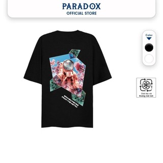 [DUY NHẤT 17-24.8 VOUCHER GIẢM 25k] Áo thun form rộng Paradox tay lỡ - Unisex - In hình - TRIPPY ASTRO - Màu đen