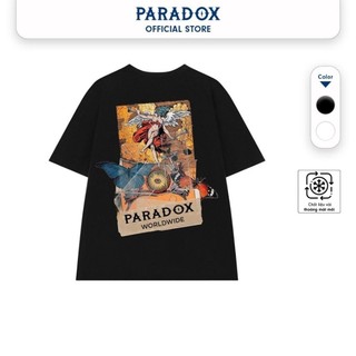 [DUY NHẤT 17-24.8 VOUCHER GIẢM 25k] Áo thun form rộng Paradox tay lỡ - Unisex - In hình - EKOSYSTEM - Trắng, Đen