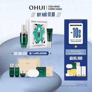 Bộ Tinh chất củng cố cốt lõi ngăn lão hóa toàn diện OHUI Prime Advancer Ampoule Serum 90ml Set