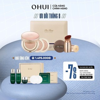 Bộ phấn nước tinh chất vàng 24k OHUI The First Ampoule Cover Cushion SPF50+ PA+++ (Màu 01 Sắc da sáng)