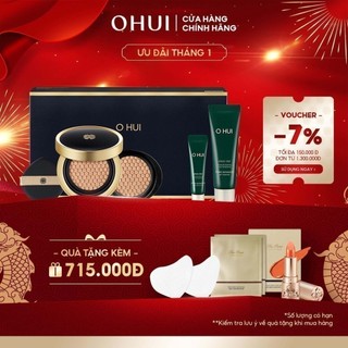 Bộ Phấn nước dưỡng ẩm cho lớp nền trong suốt OHUI Ultimate Cover Cushion Satin Finish 30g