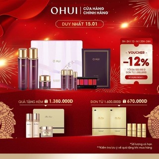 Bộ dưỡng cải thiện nếp nhăn săn chắc da toàn diện OHUI Age Recovery Set 8 món